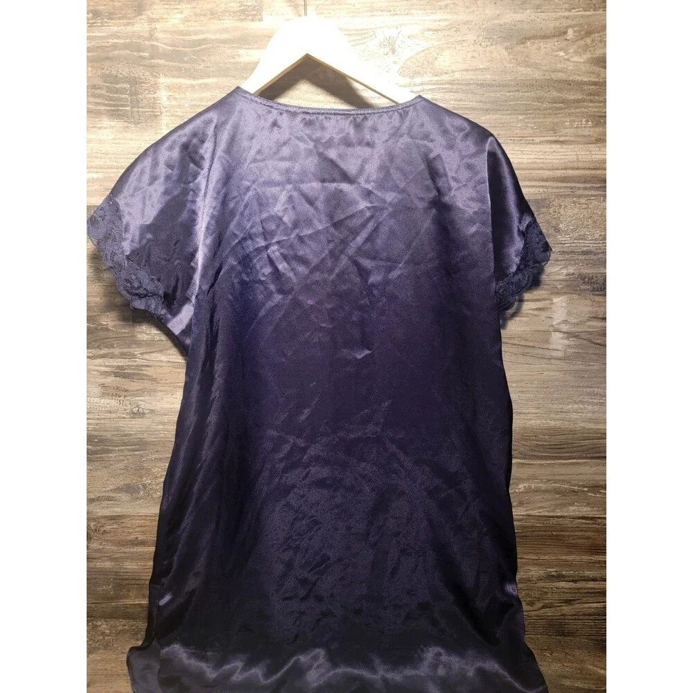 VTG Victoria's‎ Secret Women's P/S Purple Teddy Gold Label Lingerie Slip Dress
